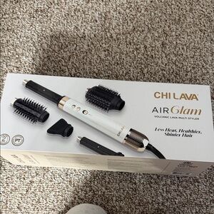 CHI Lava AirGlam Volcanic Lava Multi Styler - White/Gold